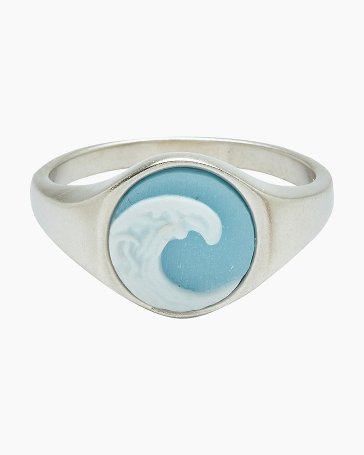 Pura Vida Cameo Wave Signet Ring SILVER