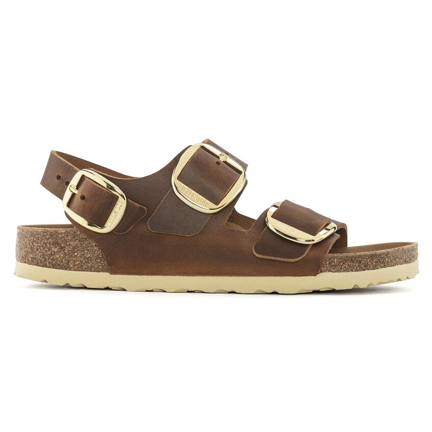 Birkenstock W Milano Big Buckle COGNAC - NARROW