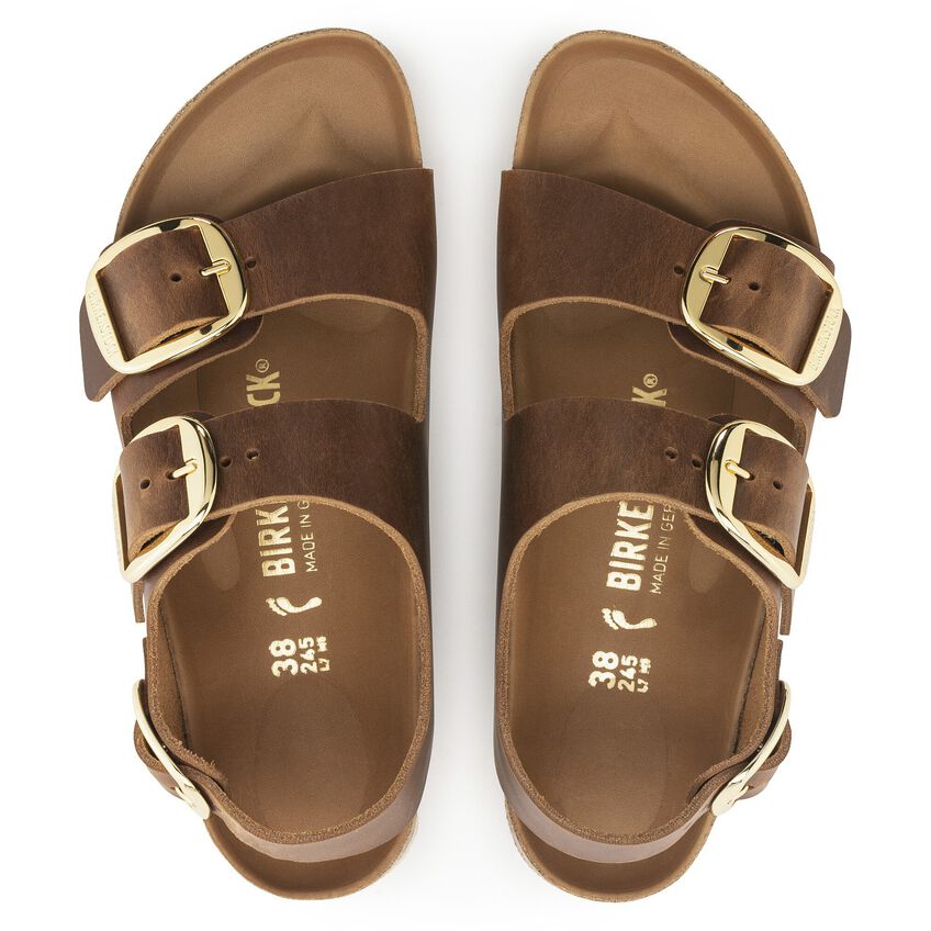 Birkenstock W Milano Big Buckle COGNAC - NARROW