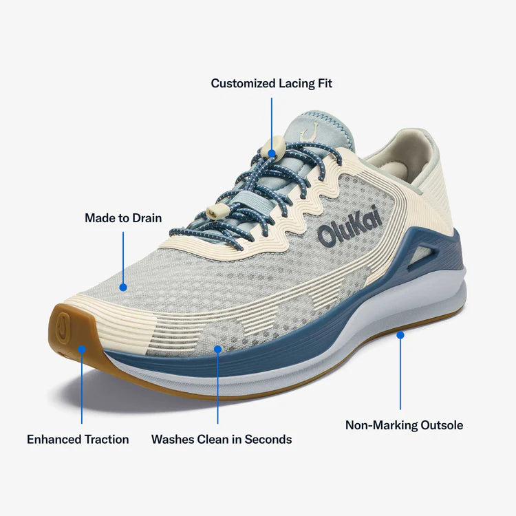 Olukai M Ahi BLUE PEARL/ WHITE SAND