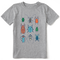 LIfe is good Kids SS Crusher Cool Bug Grid Tee HEATHER GREY