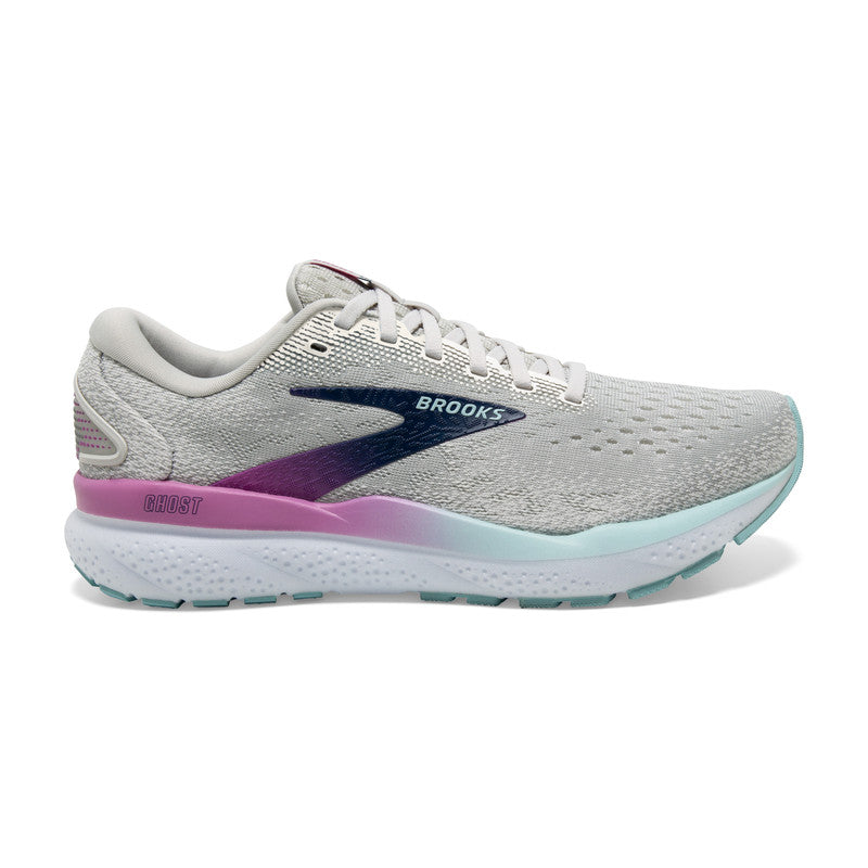 Brooks W Ghost 16 BLANC / GRIS / BLEU FONCÉ