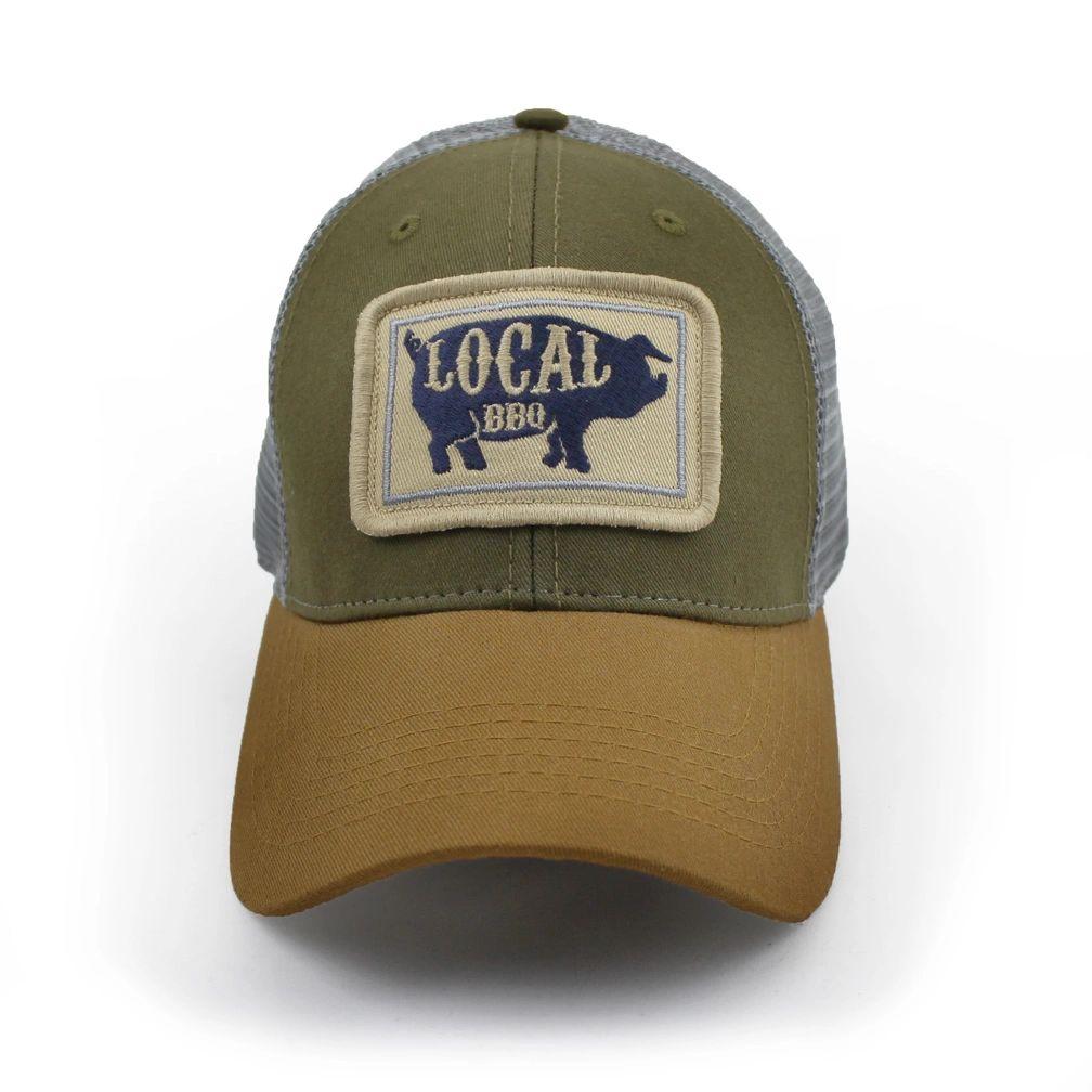 State Legacy Revival Co Trucker Hat Local BBQ Pig OLIVE