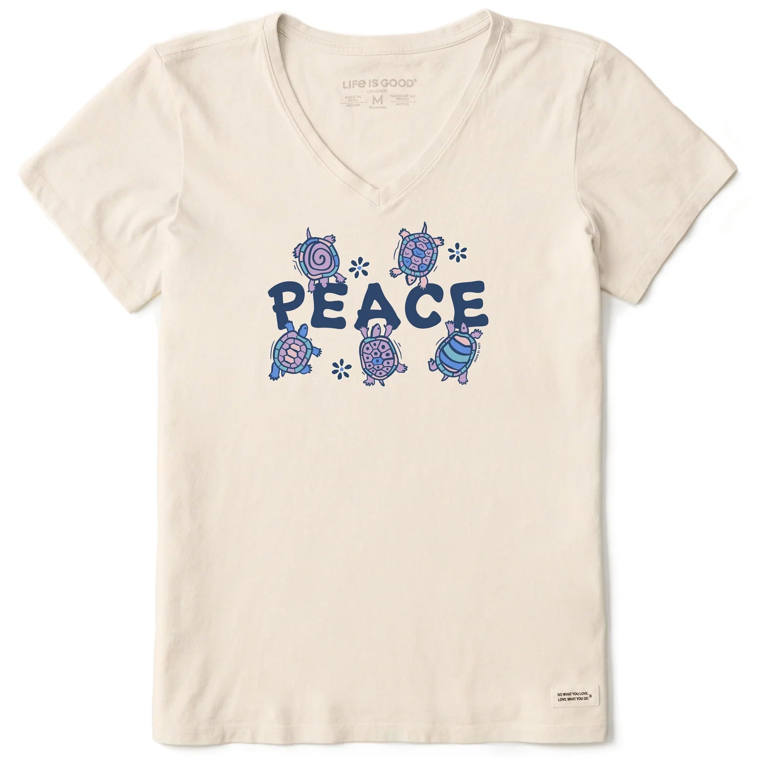 Life is Good  W SS Crusher Vee Peace Turtles PUTTY