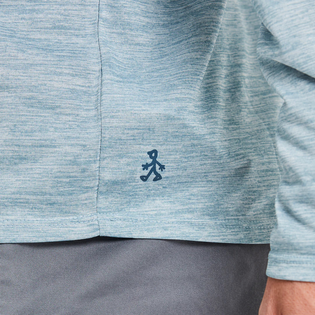 Life is Good M LS Hooded Sun Clean Fish More SMOKE BLUE