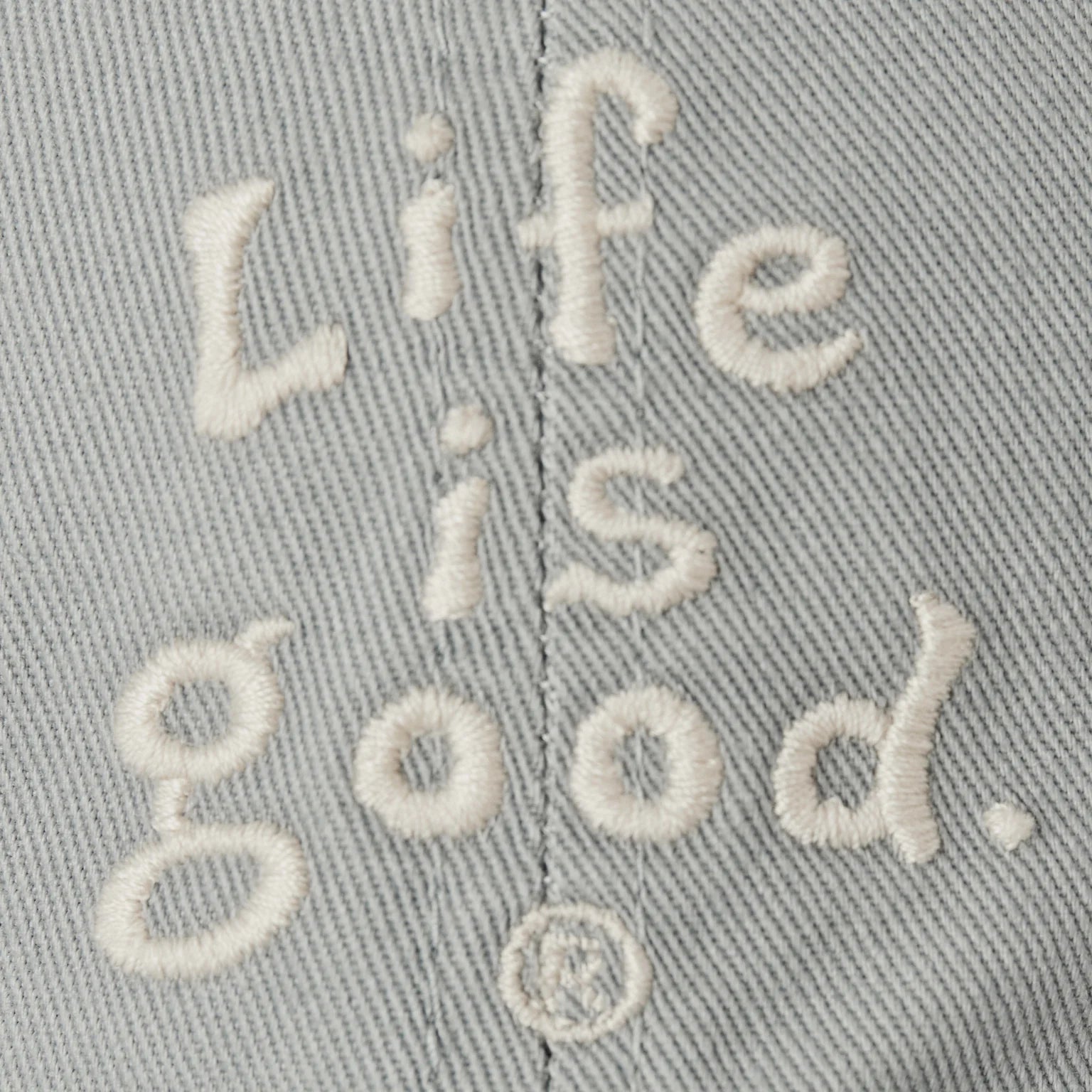 Life Is Good Chill Cap Vintage Wordmark GRAY BLUE