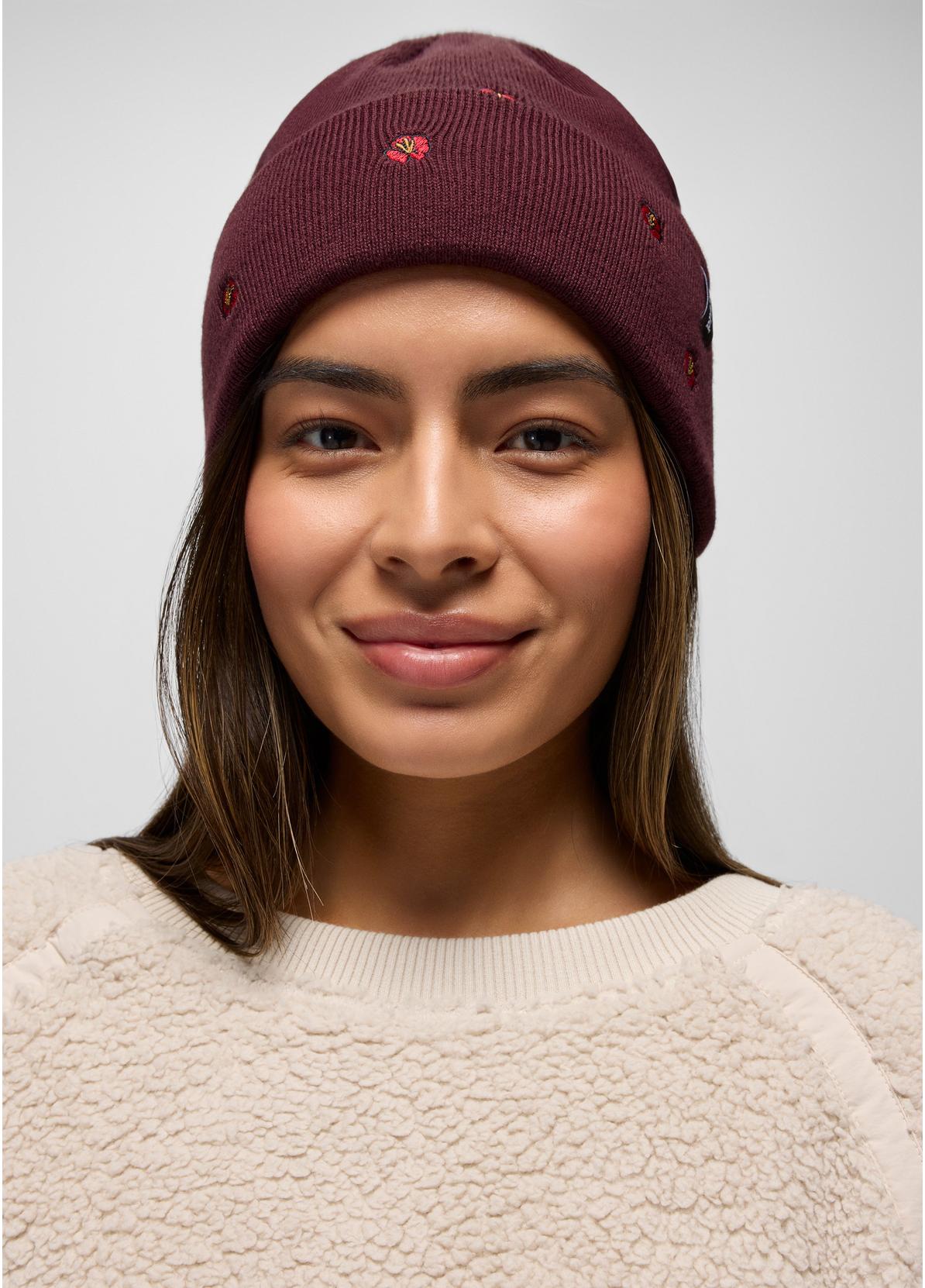 prAna Wild Now Beanie VINO POPPY