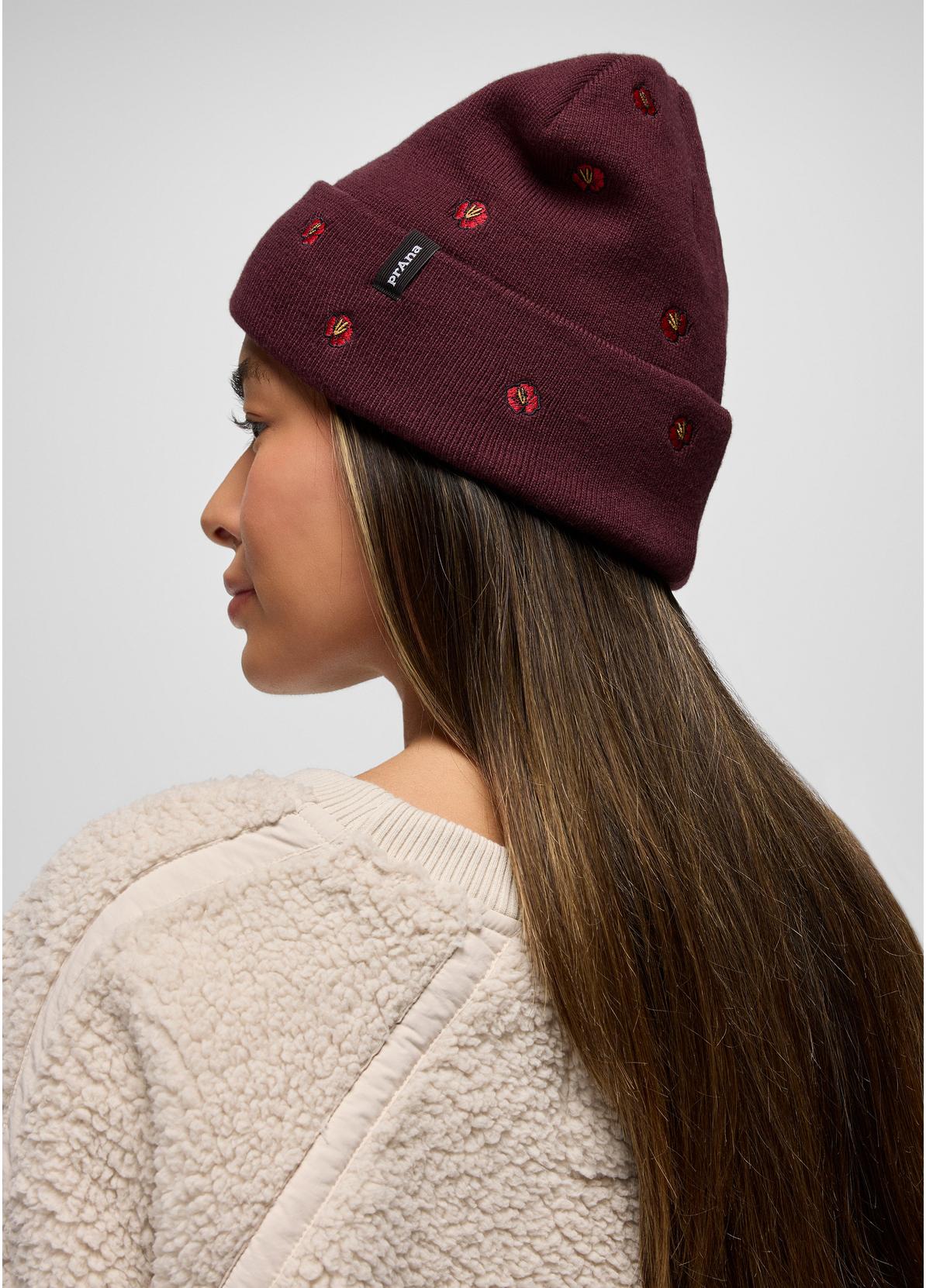 prAna Wild Now Beanie VINO POPPY