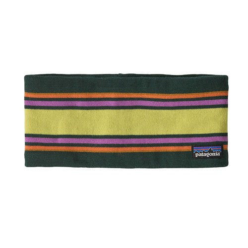 Patagonia Powder Town Headband SUMMIT STRIPE CASCADE GREEN