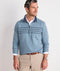 Vineyard Vines M Breton Stripe Saltwater 1/4 Zip BLUE MIRAGE