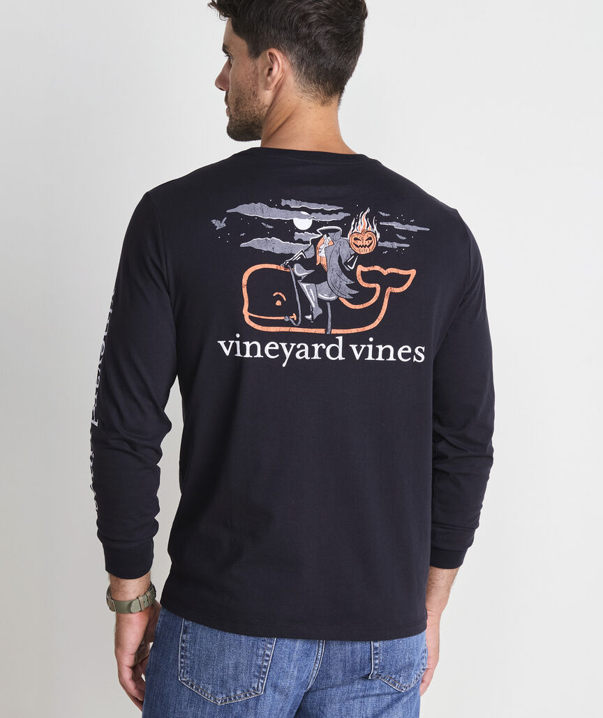 Vineyard Vines M LS Headless Horseman Tee JET BLACK