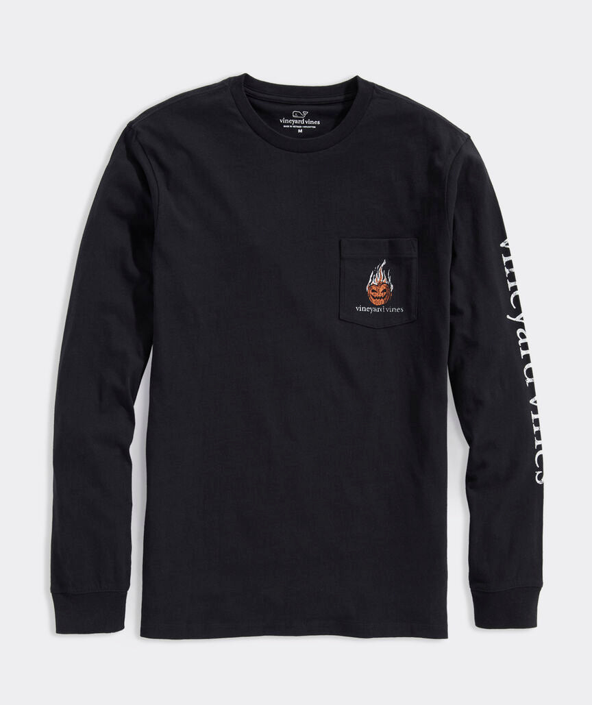 Vineyard Vines M LS Headless Horseman Tee JET BLACK