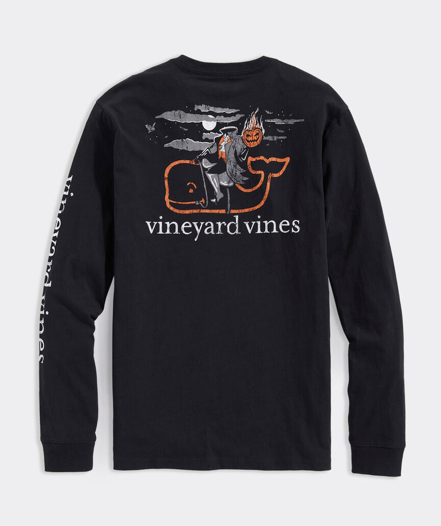 Vineyard Vines M LS Headless Horseman Tee JET BLACK