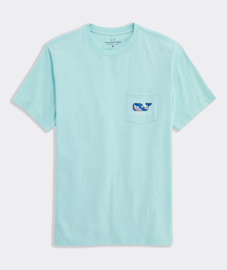 Vineyard Vines M SS Bluff Fish Whale Fill Tee SEA