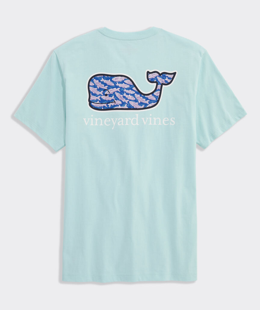 Vineyard Vines M SS Bluff Fish Whale Fill Tee SEA