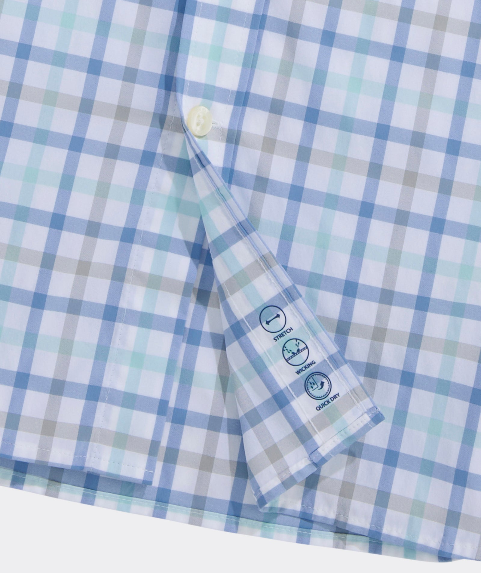 Vineyard Vines M LS Wayward Featherweight Performance Shirt AQUA HAZE