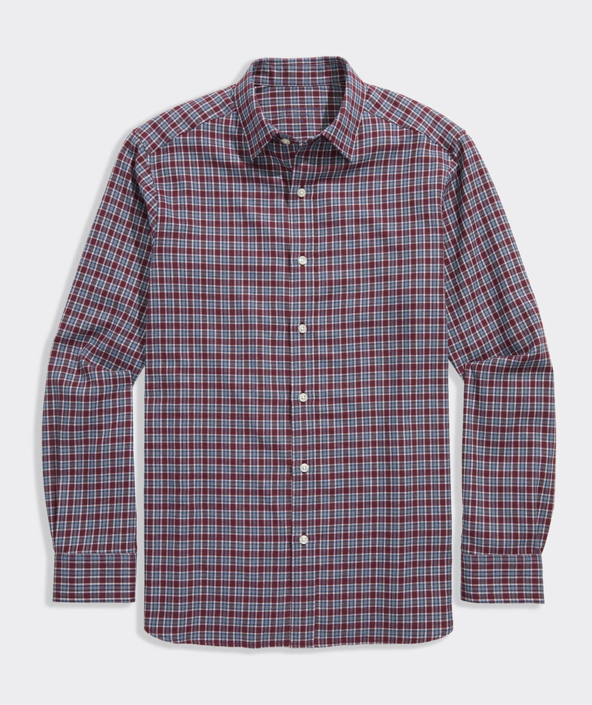Vineyard Vines M LS Kendrick Check Twill Shirt CRIMSON