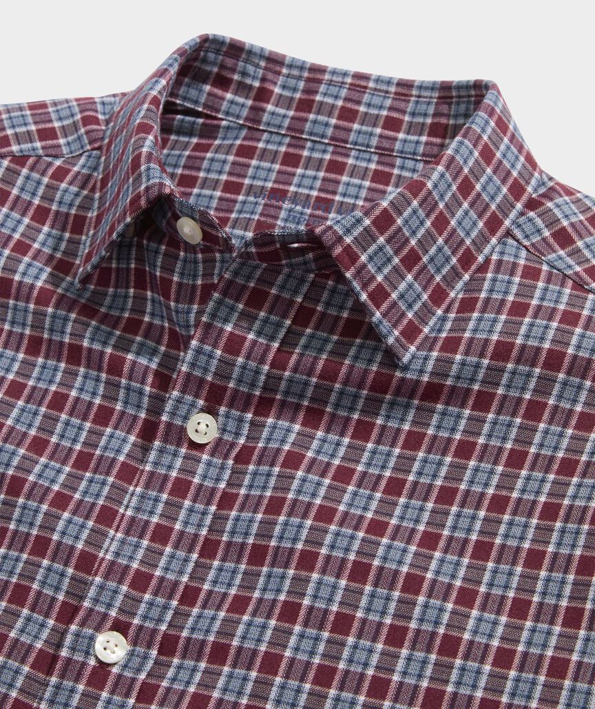 Vineyard Vines M LS Kendrick Check Twill Shirt CRIMSON