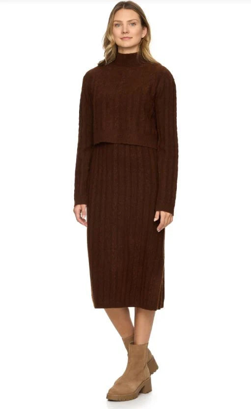 Flag & Anthem W Mecca Midi Dress BROWN HEATHER