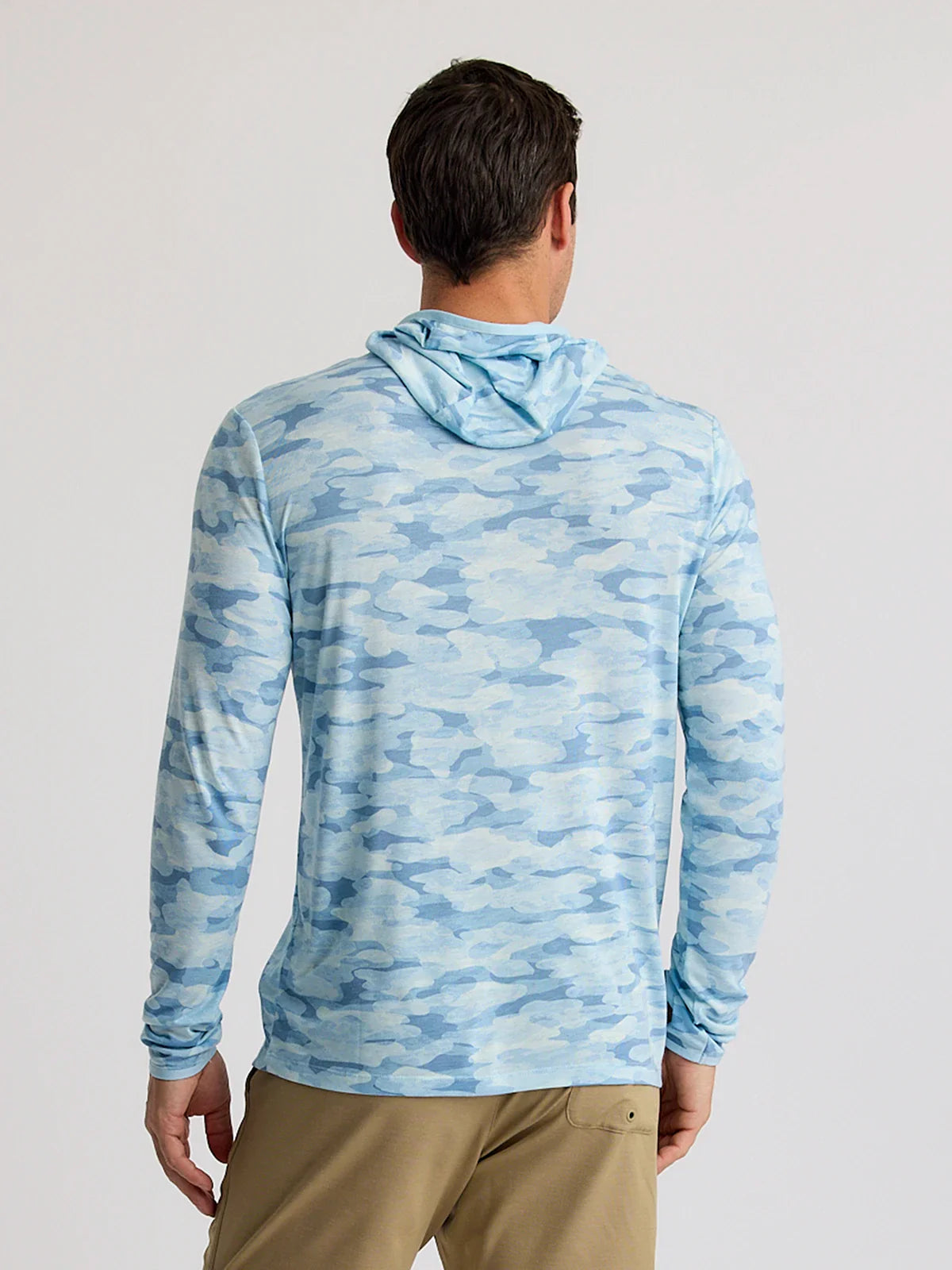 Free Fly M Lightweight Bamboo Hoodie SEASMOKE CAMO SURF BLUE