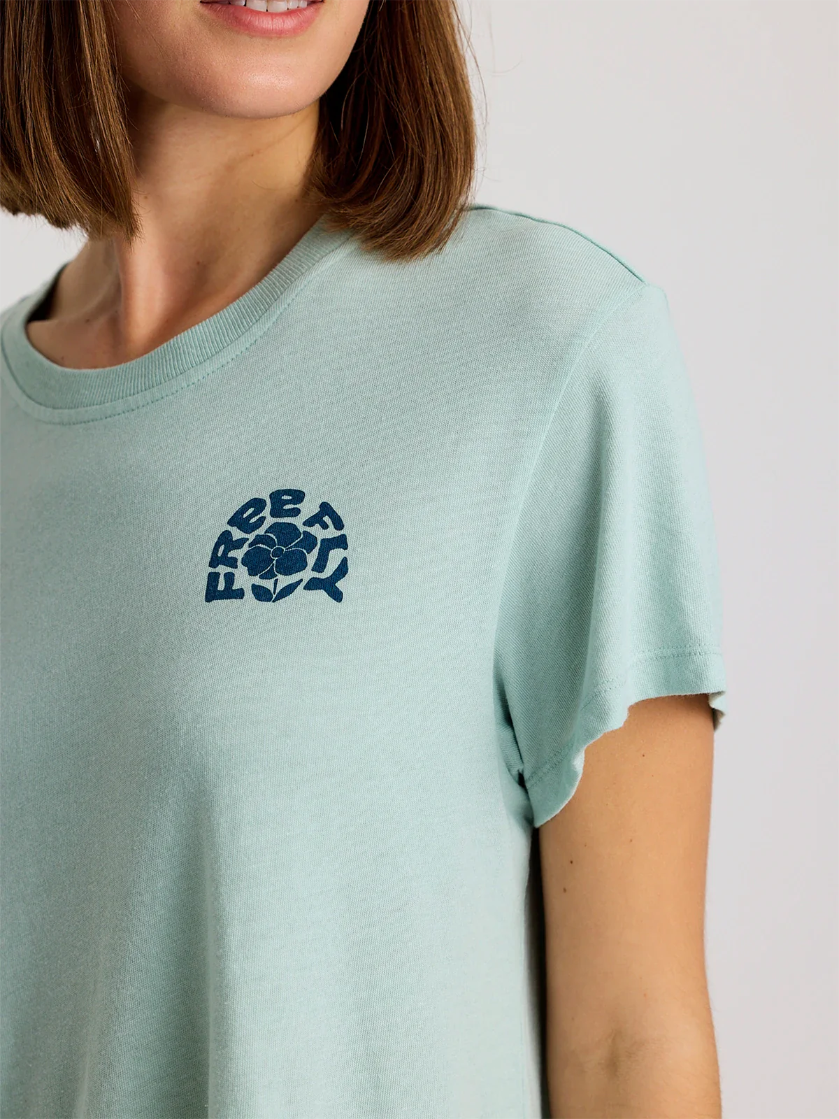 Free Fly W SS Poppy Tee HEATHERED OCEAN MIST