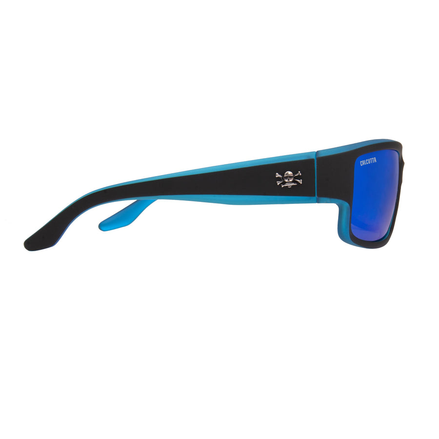 Calcutta Blackjack Sunglasses MATTE BLACK/BLUE MIRROR
