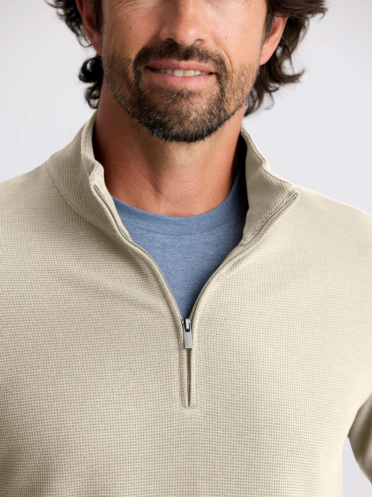 Free Fly M Waffle 1/4 Zip SANDSTONE