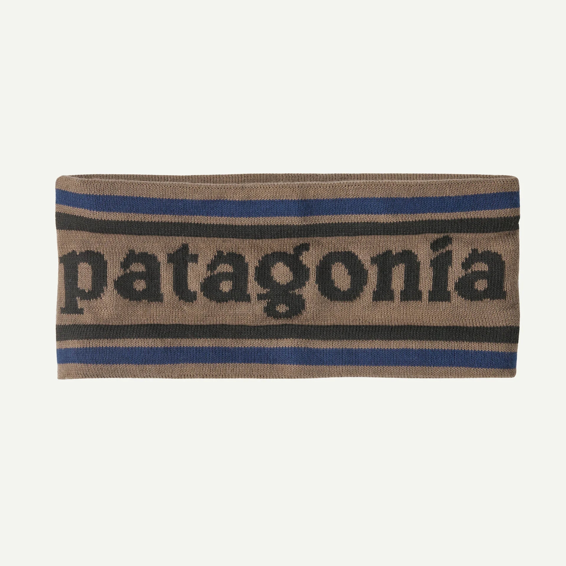 Patagonia Powder Town Headband STRIPE MARLOW BROWN