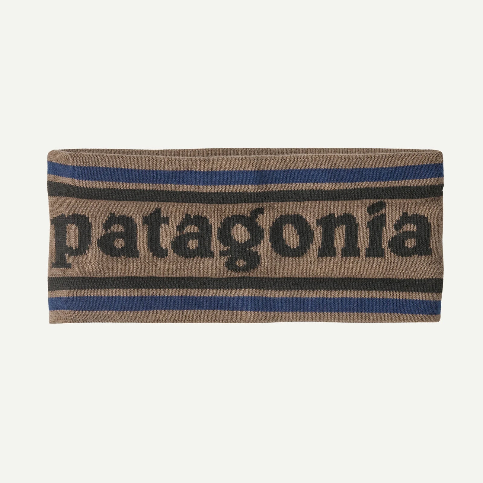 Patagonia Powder Town Headband STRIPE MARLOW BROWN