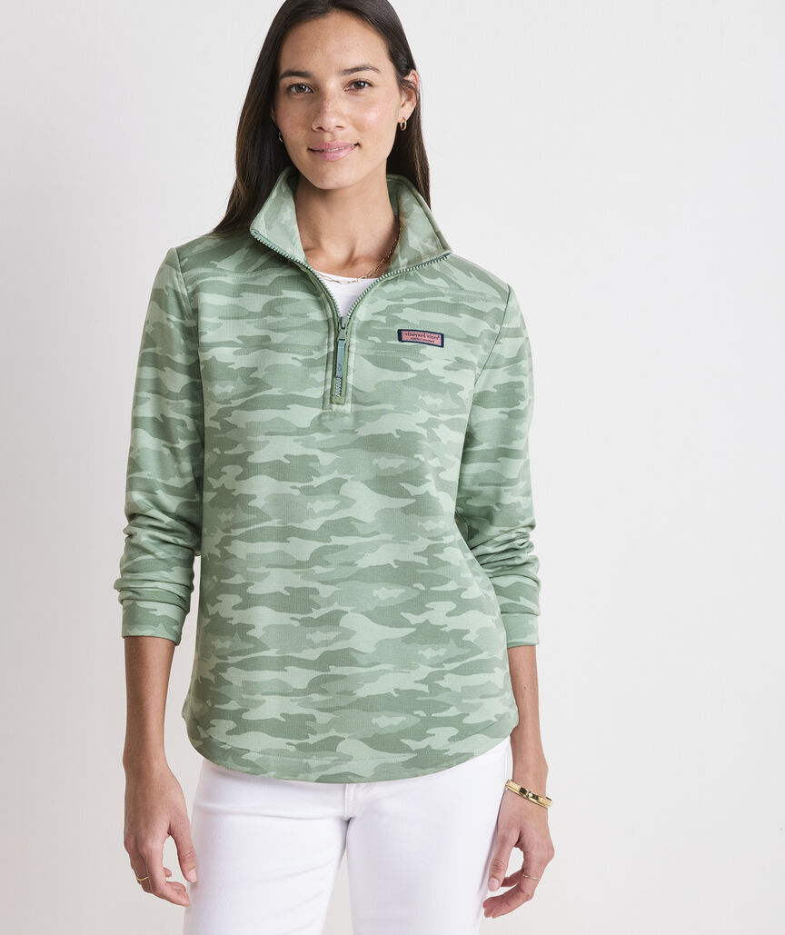 Vineyard Vines W Dreamcloth Shep Shirt CAMO DUNE