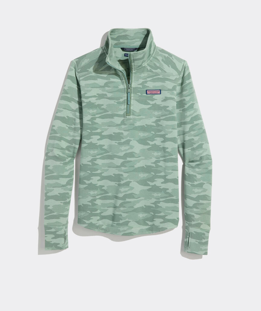 Vineyard Vines W Dreamcloth Shep Shirt CAMO DUNE