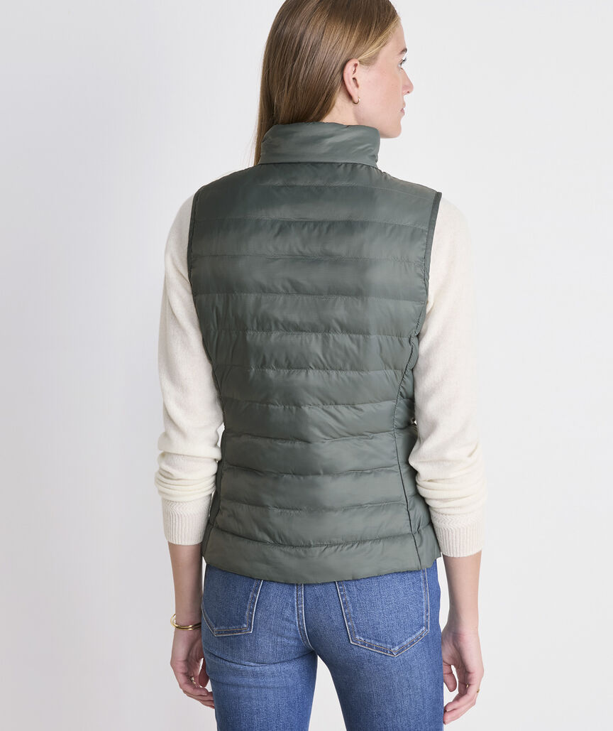 Vineyard Vines W Shoreline Puffer Vest BALSAM