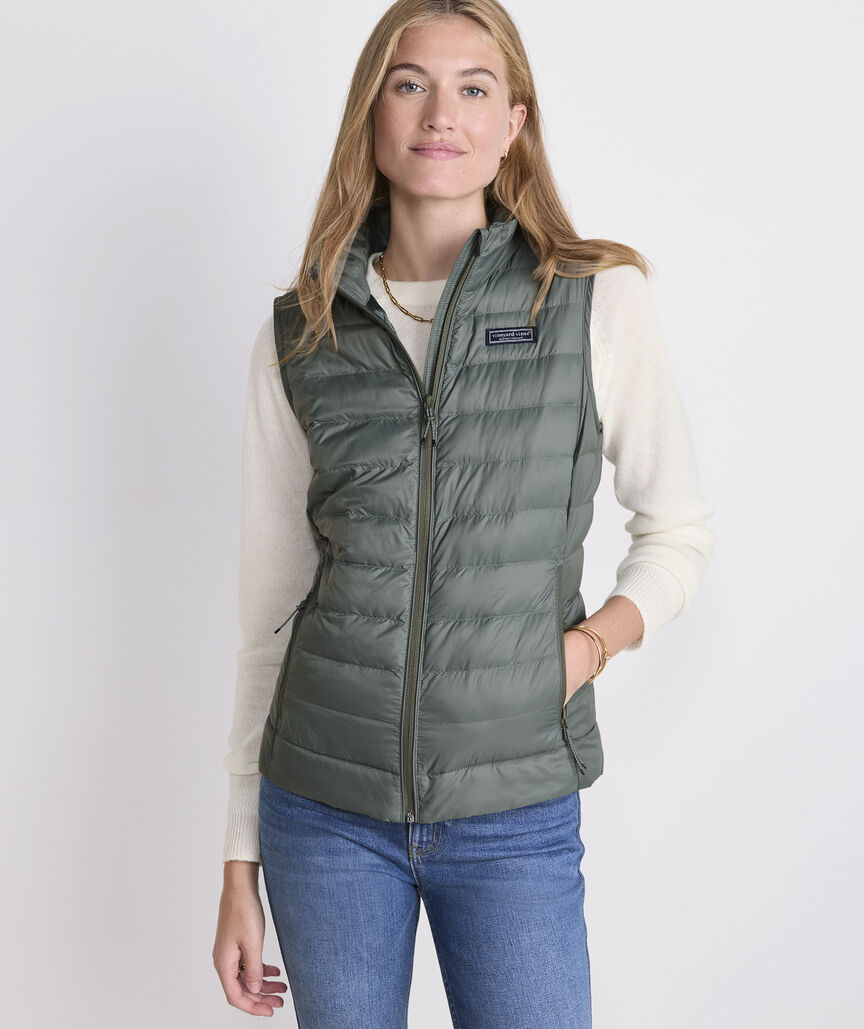 Vineyard Vines W Shoreline Puffer Vest BALSAM