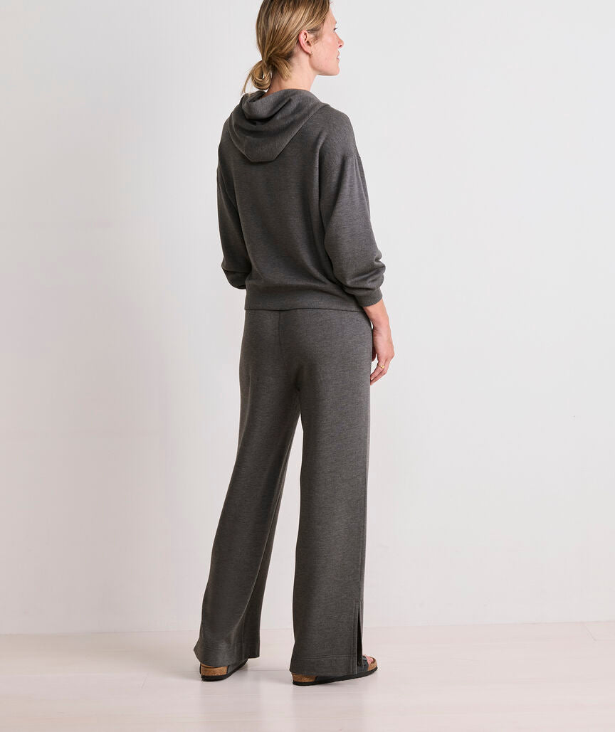 Vineyard Vines W Dreamcloth Wide Leg Pant CHARCOAL HEATHER
