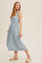 Hem & Thread Lace Trim Tank Dress SEAFOAM