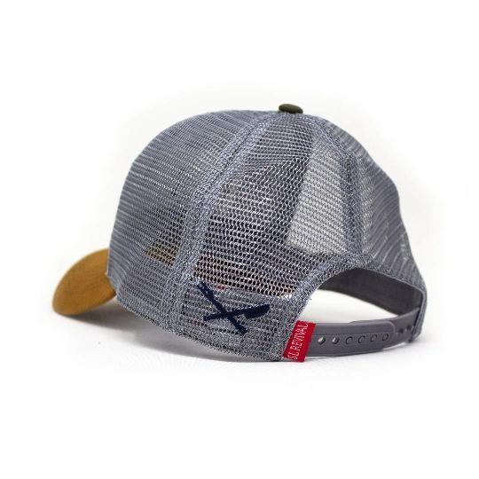 State Legacy Revival Co Trucker Hat Local BBQ Pig OLIVE