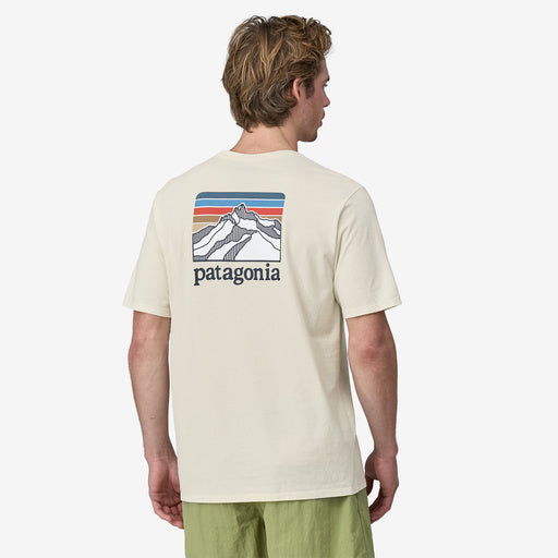 Patagonia M SS Line Logo Ridge Tee BIRCH WHITE