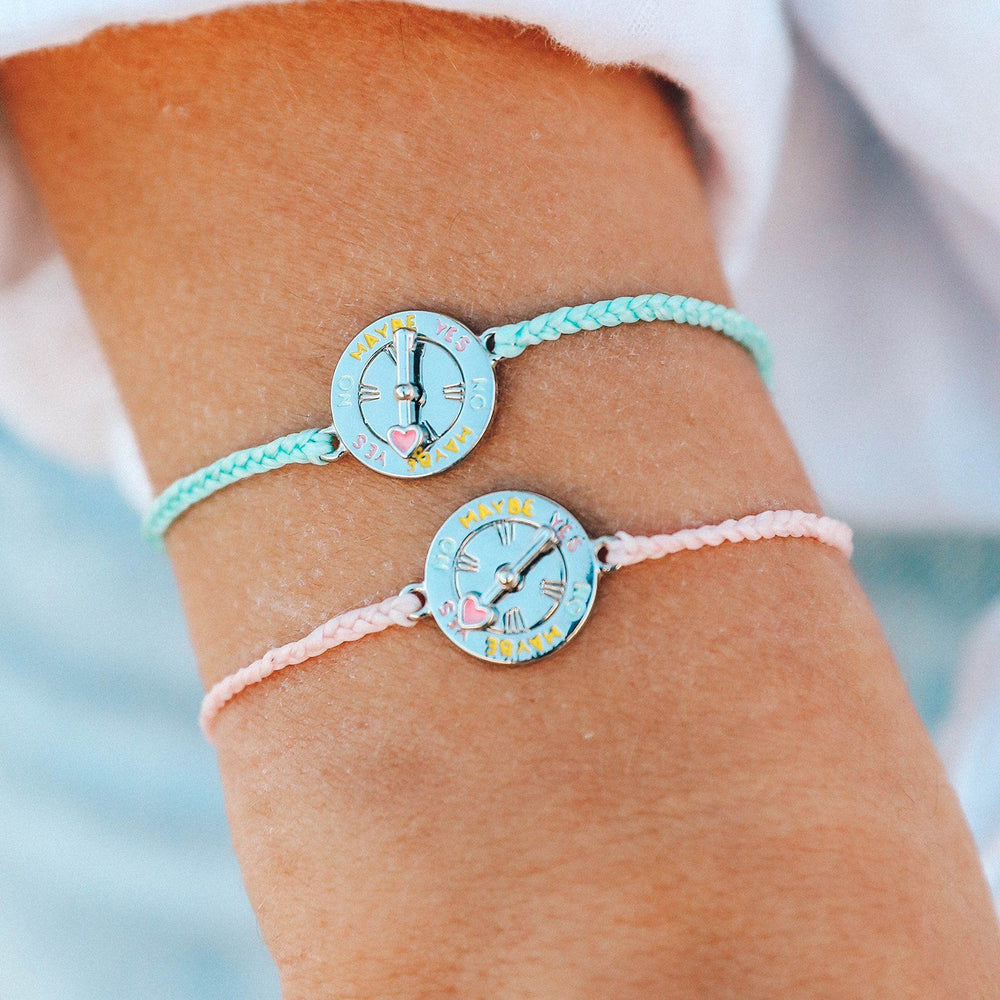 Pura Vida Silver Spinner Charm Bracelet SEAFOAM