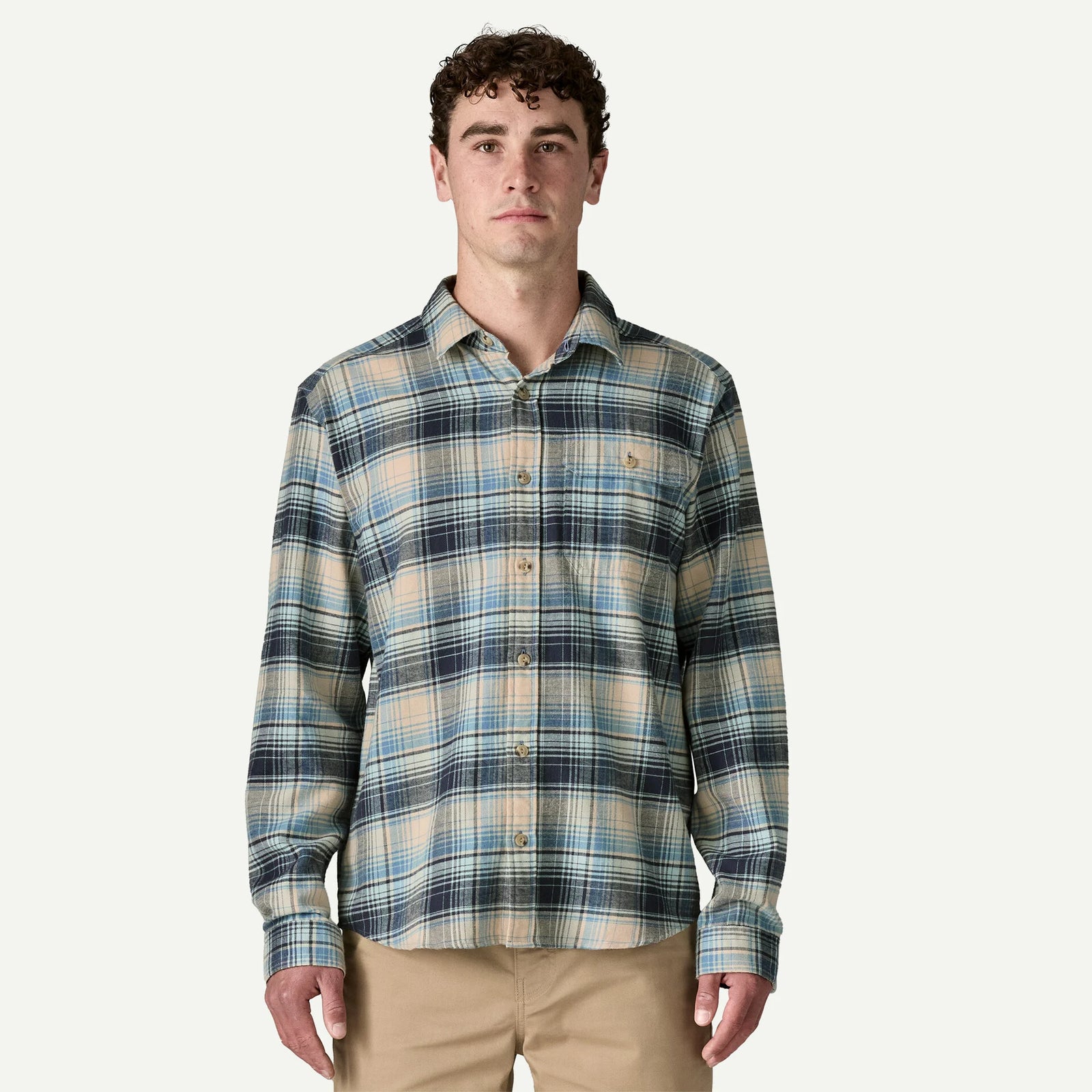 Patagonia M LW Fjord Flannel FOGGY VIRTUALLY BLUE