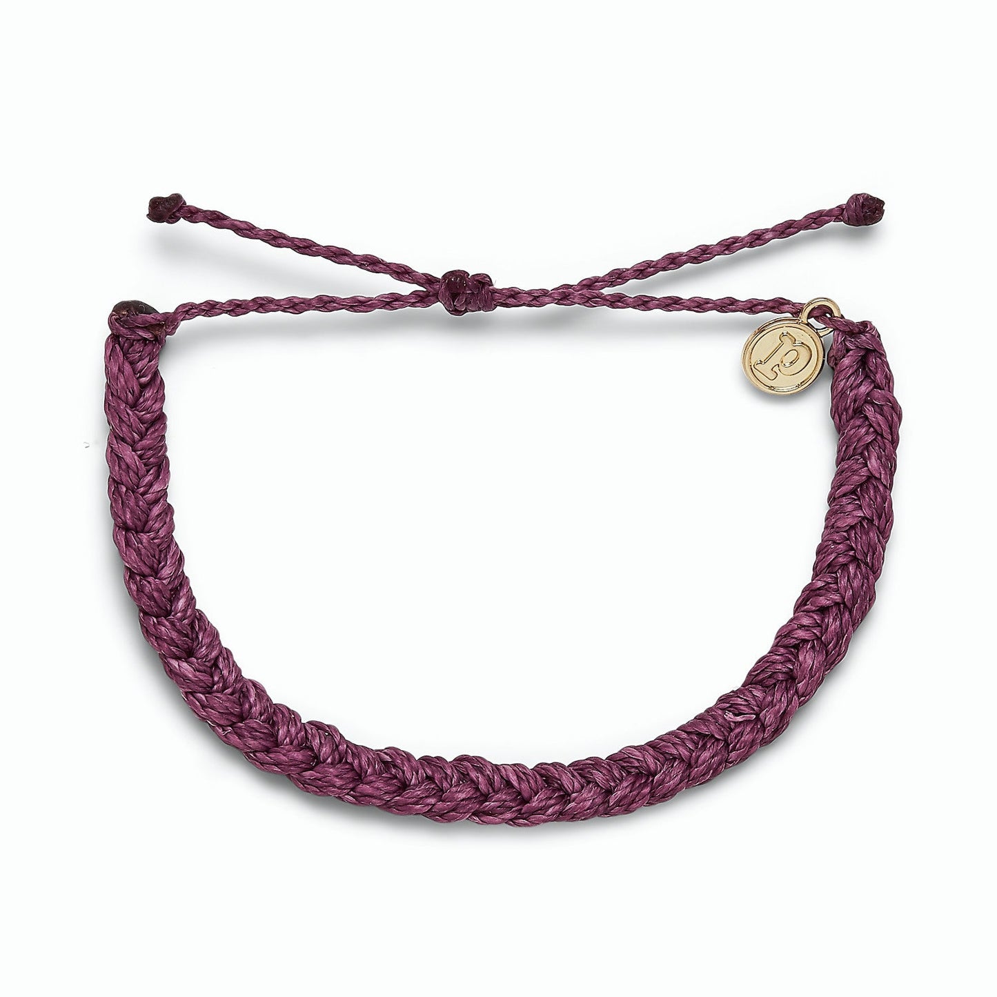 Pura Vida Solid Braided Bracelet DARK LILAC