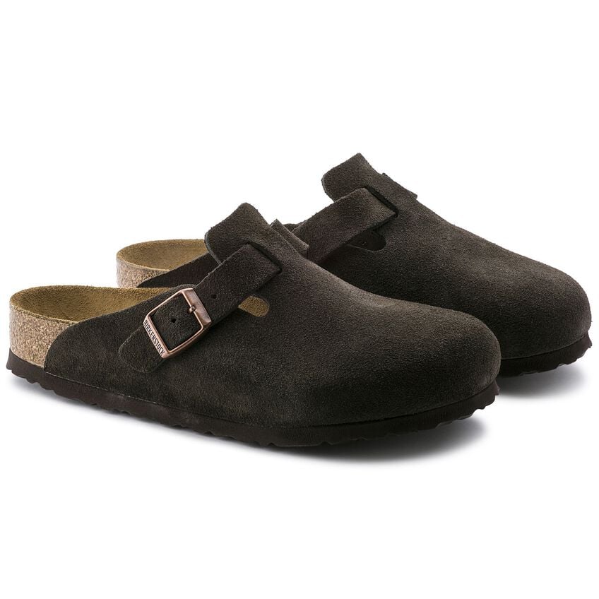 Birkenstock W Boston SFB Suede MOCHA - NARROW