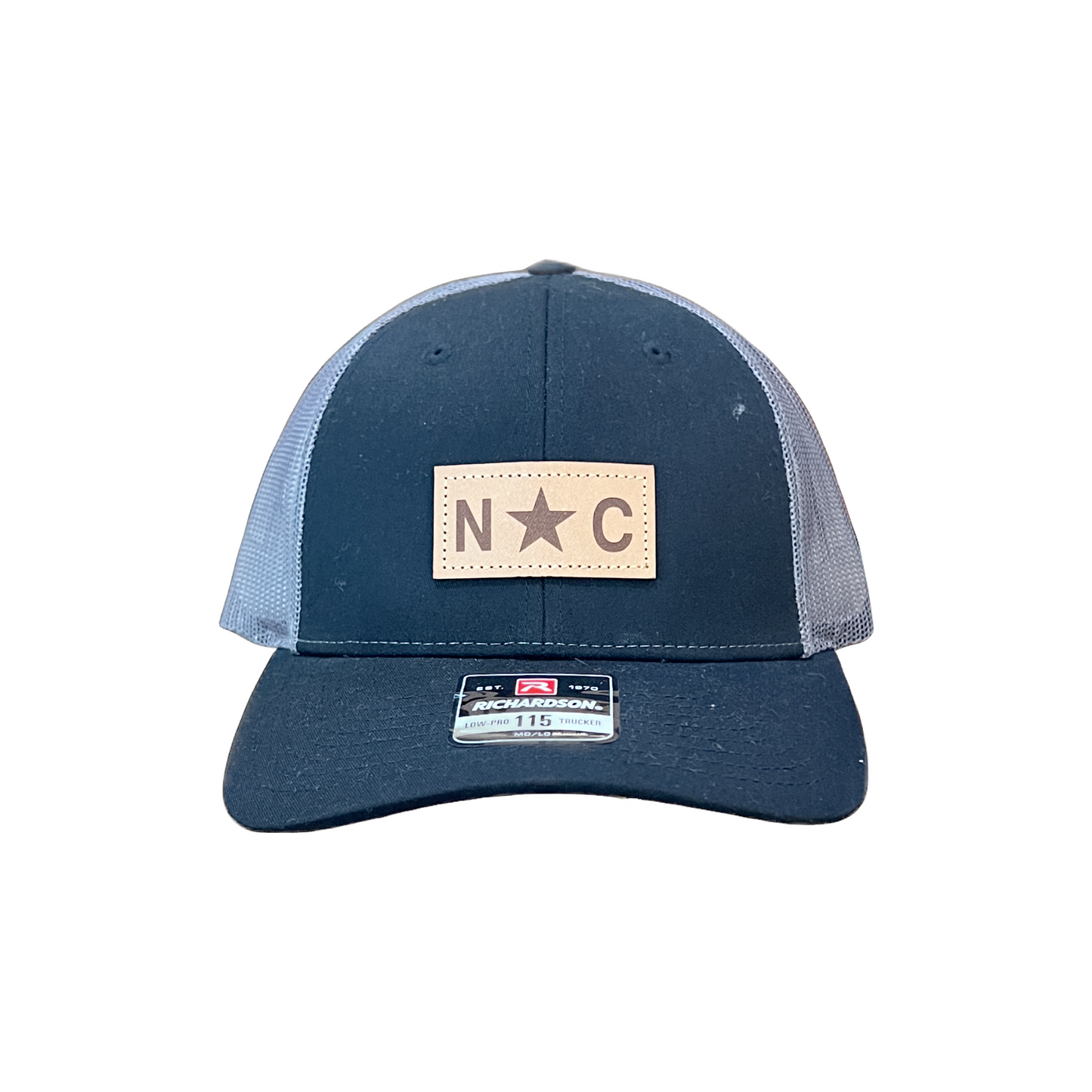 Richardson N Star C Leather Patch SPLIT NAVY/GREY