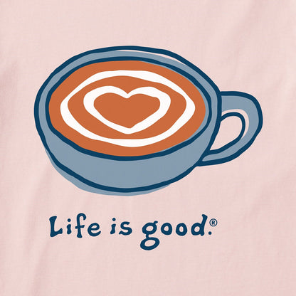 Life is Good W LS Crusher Little Latte Heart HIMALAYAN PINK