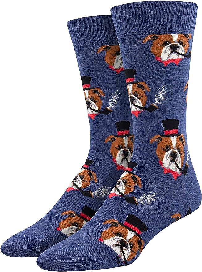 Socksmith M Dapper Dog BLUE HEATHER