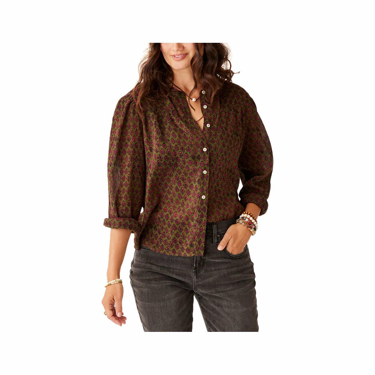 Carve Designs W Tatum Gauze Top BATIK FLORAL