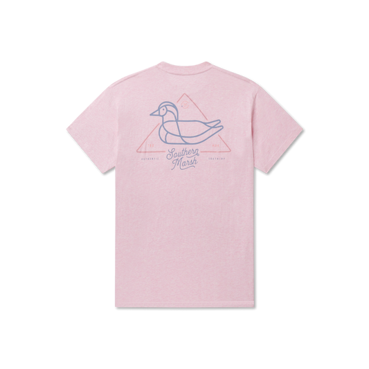 Southern Marsh M SS Warning Duck Tee WASHED CAMELLIA
