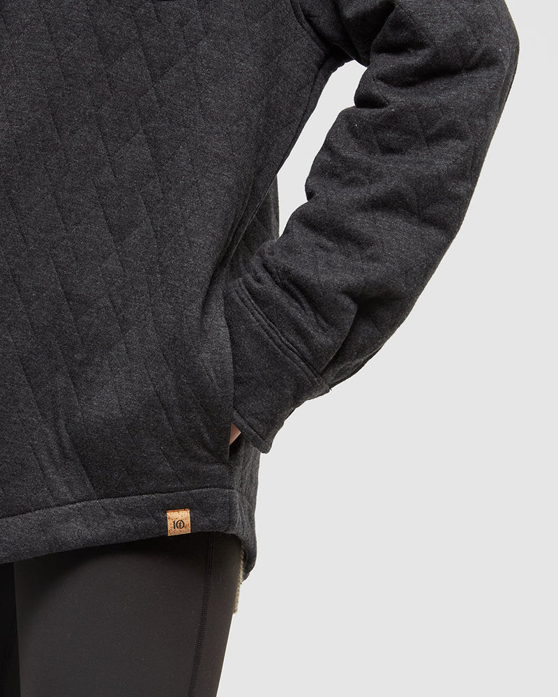 tentree W Dunes Shacket METEORITE BLACK HEATHER