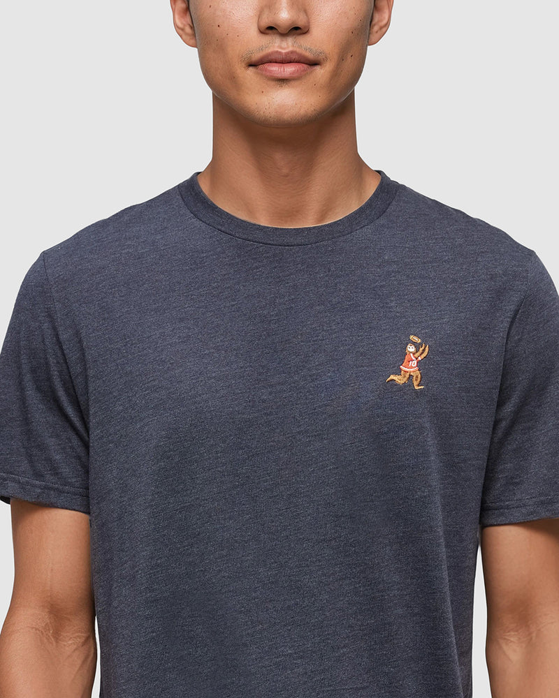 tentree M SS Sasquatch Football Tee MIDNIGHT BLUE