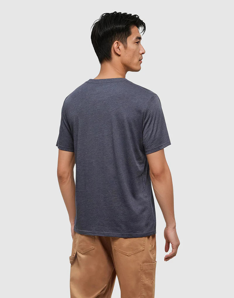 tentree M SS Sasquatch Football Tee MIDNIGHT BLUE