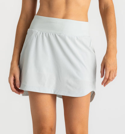 Free Fly W Bamboo Lined Active Skort 15" SKY GRAY